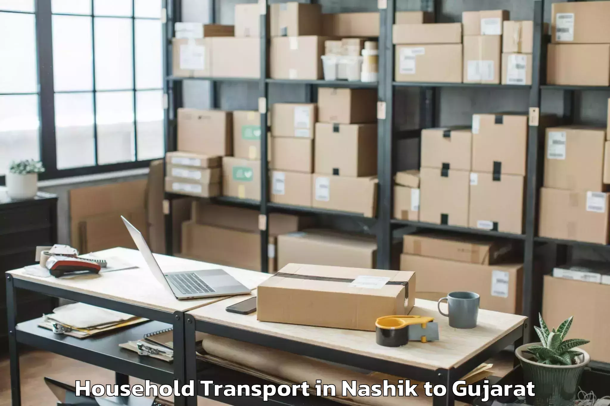 Top Nashik to Dhrangadhra Household Transport Available